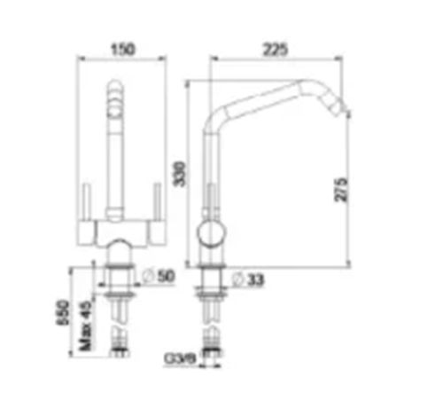Смеситель для кухни Webert Ibiza IB920802015 Хром