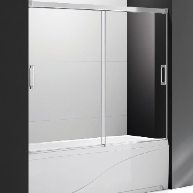 Шторка на ванну Cezares Tandem Soft VF-2 180х145 профиль Хром стекло прозрачное