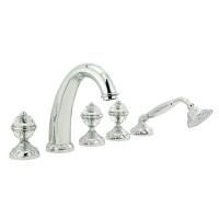 CRISTALIA См-ль на борт ванны, на 5 отв., ручки CRYSTAL, хром