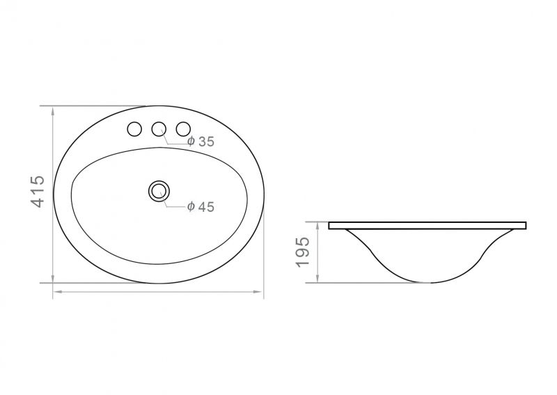 Раковина Orange 52 B06-520W3 Белая