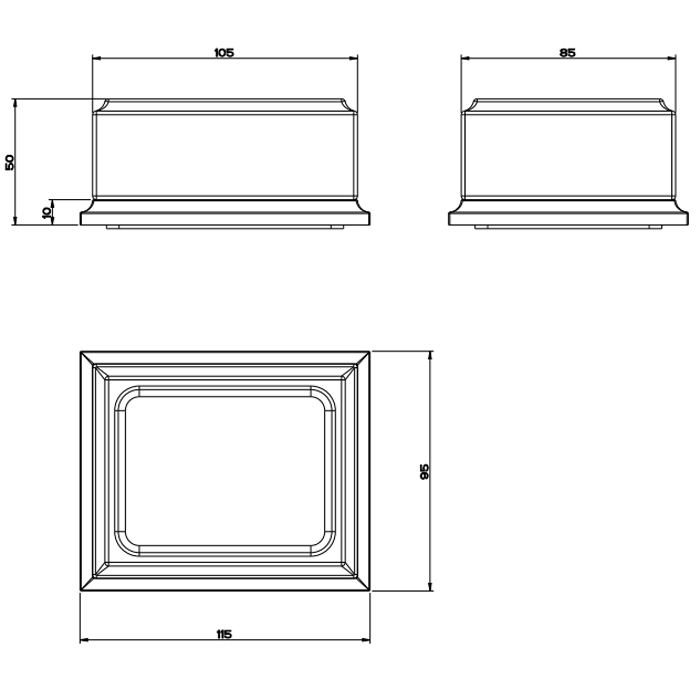 Gessi Eleganza Мыльница настольная, цвет: хром/белый