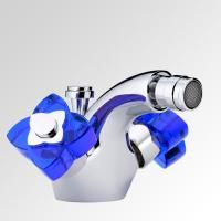 THG PETALE DE CRISTAL BLEU Смеситель для биде на 1 отверстие, с донным клапаном, цвет хром