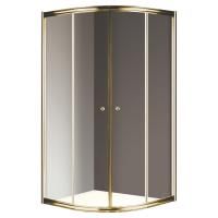 Душевой уголок Cezares Giubileo R2 100x100 GIUBILEO-R-2-100-SCORREVOLE-C-G профиль Золото стекло прозрачное