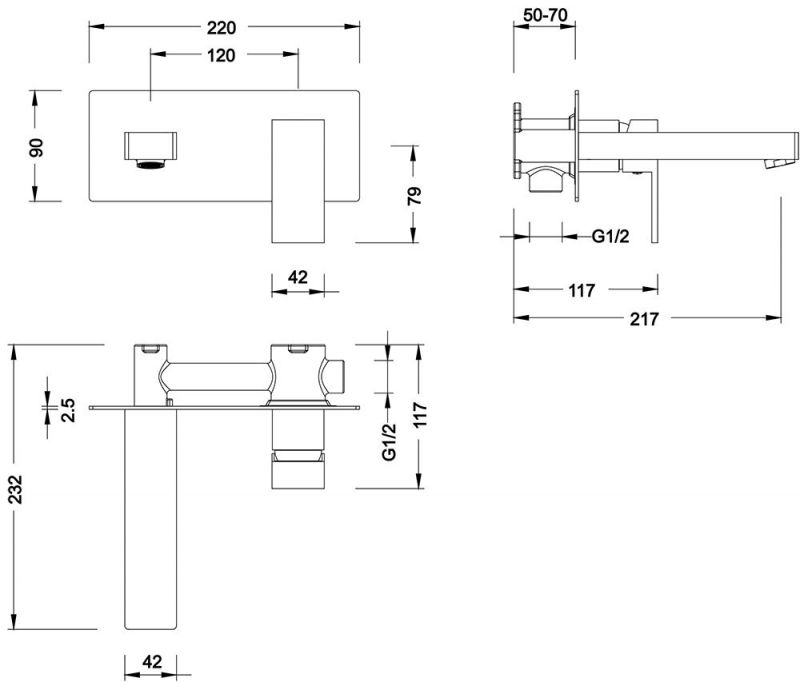Смеситель для раковины Timo Selene 2071/03SM Черный