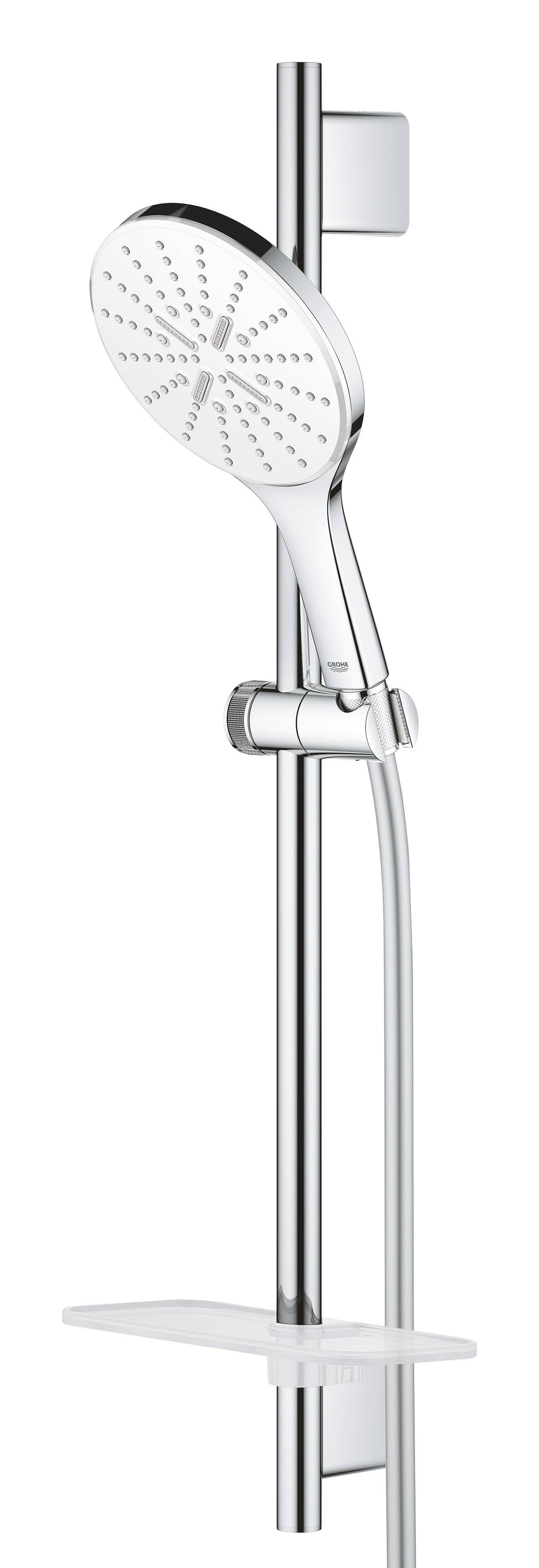 Душевой гарнитур GROHE Rainshower SmartActive 150, 3 вида струй, белая луна (26592LS0)