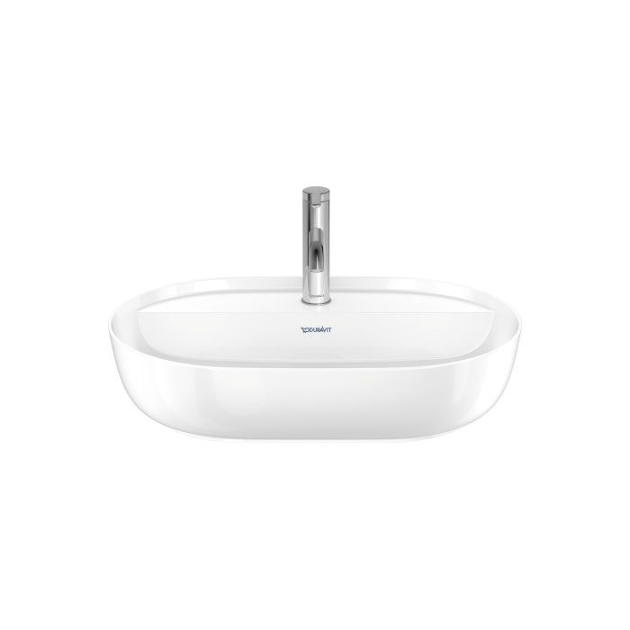 Раковина, Duravit, Luv, ширина, мм-600, глубина, мм-400, высота, мм-140, тип установки-накладной, отверстия для смесителя-одно, материал-керамика, крепёж-есть, цвет-белый, артикул 0380600000
