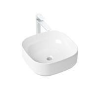 Комплект 2 в 1 Lavinia Boho Bathroom Sink Slim 21510065, накладная фарфоровая раковина 40 см, смеситель