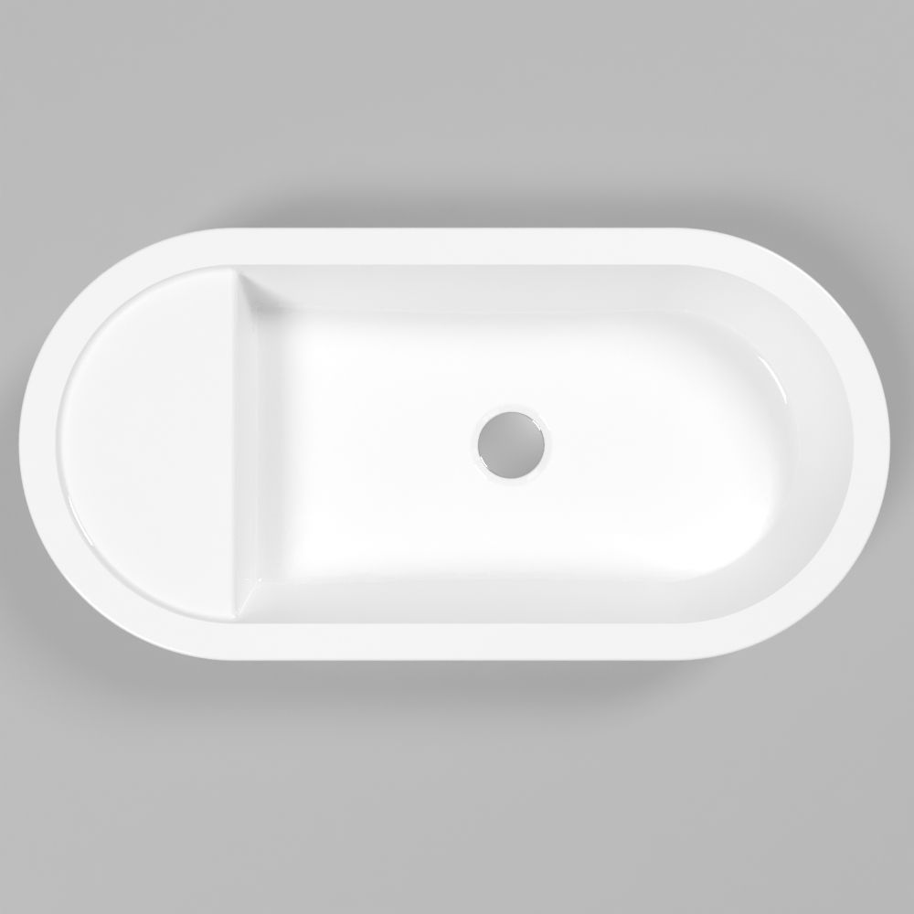 Умывальник WHITECROSS Malachite E 70x35 (белый глянец) иск. камень