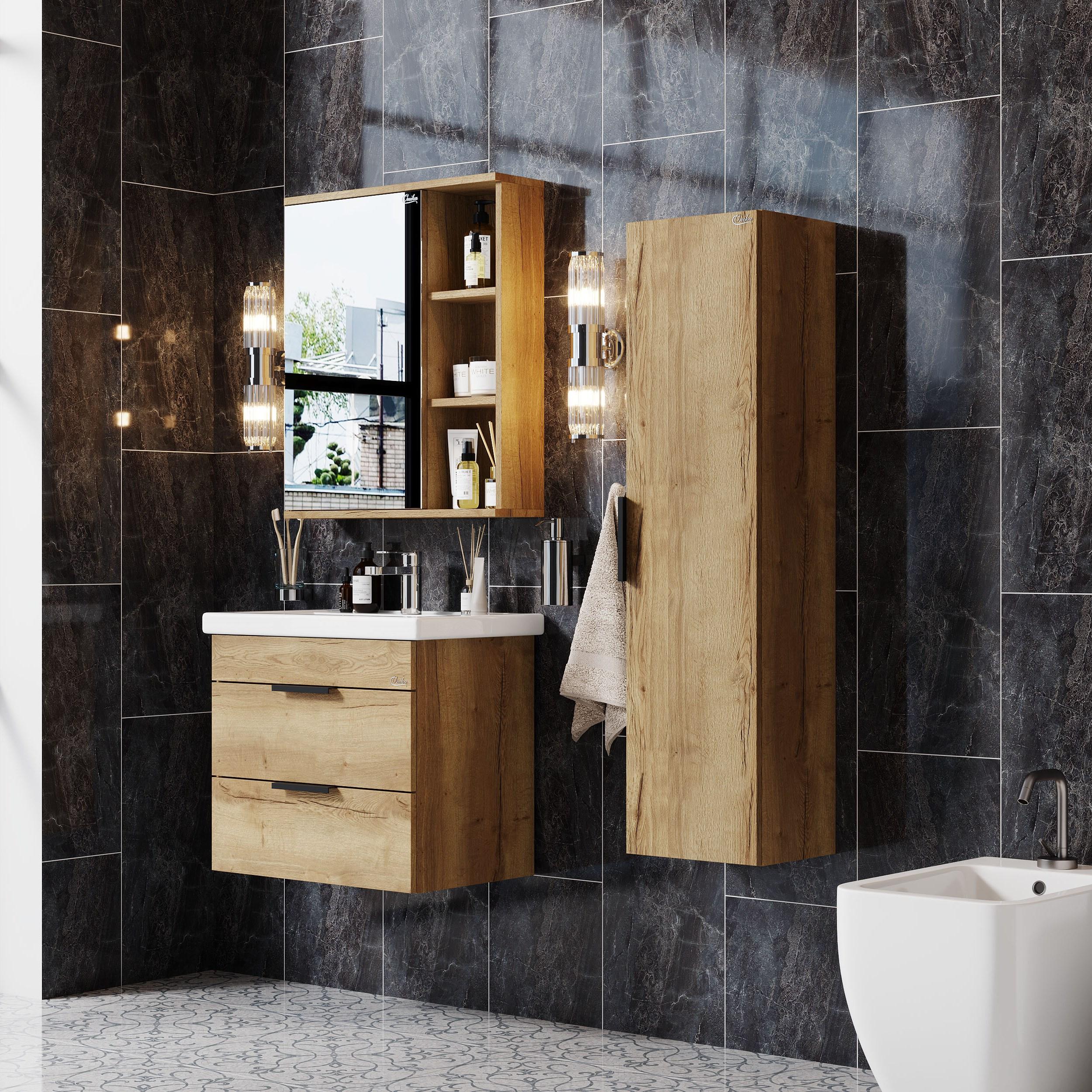 Тумба Onika Легран 60 подвесная, дуб галифакс (ум. Como 60)