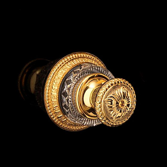 Devon&Devon Excelsior Swan Смеситель для раковины на 3 отв. для настенного монтажа, цвет: золото 24к., артикул EXC-SW133MGK