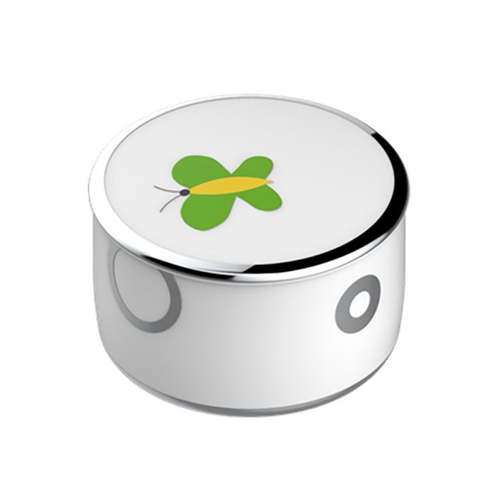 THG CAPUCINE VERT DECOR PLATINE Коробка для таблеток керамическая, круглая ø55 мм., настольная, декор платина/зеленый, цвет белый THG CAPUCINE VERT DECOR PLATINE Коробка для таблеток керамическая, круглая ø55 мм., настольная, декор платина/зеленый, цвет белый