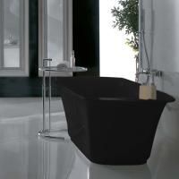GLOBO Relais Ванна отдельностоящая 189*88*h61см, с переливом, (без выпуска и сифона), материал: Pietraluce, цвет черный
