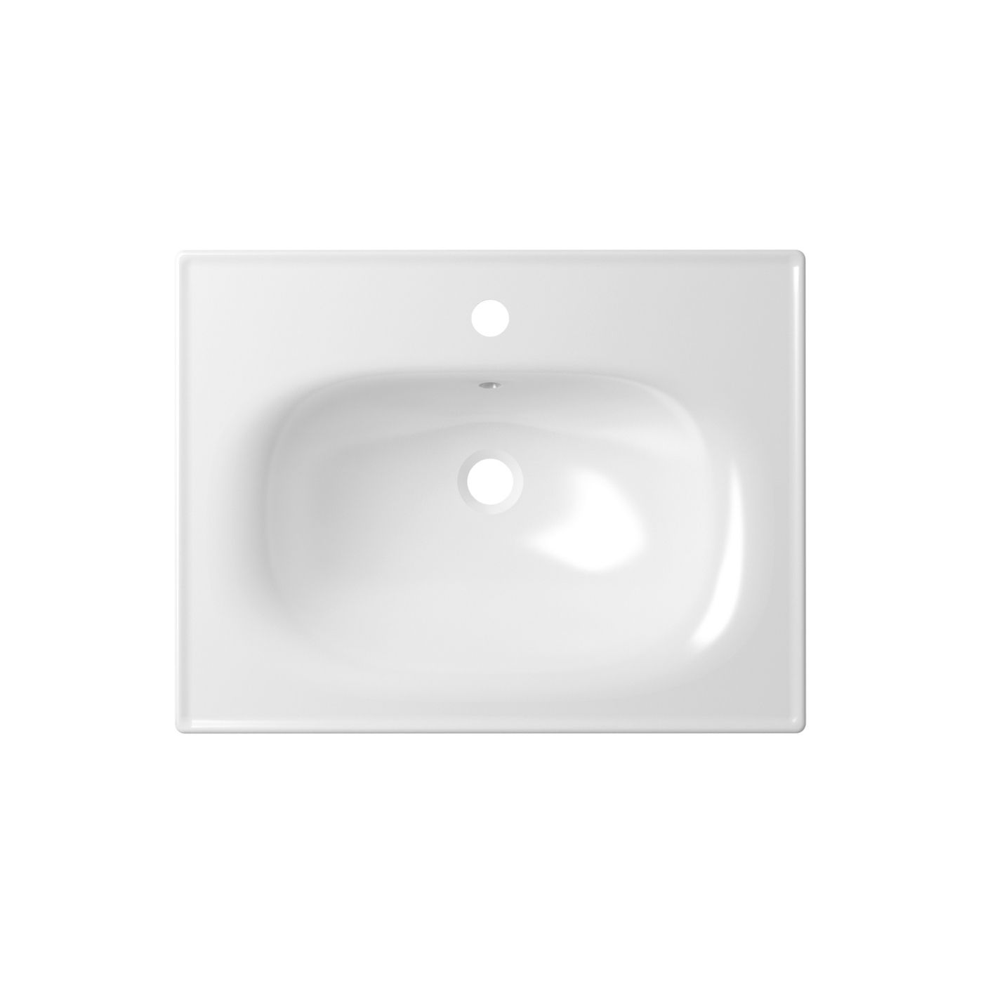 Комплект 5 в 1 Lavinia Boho Bathroom Sink 21510350, врезная фарфоровая раковина 60 см, смеситель, латунный сифон, донный клапан quick-clac, угловые вентили 2 шт.
