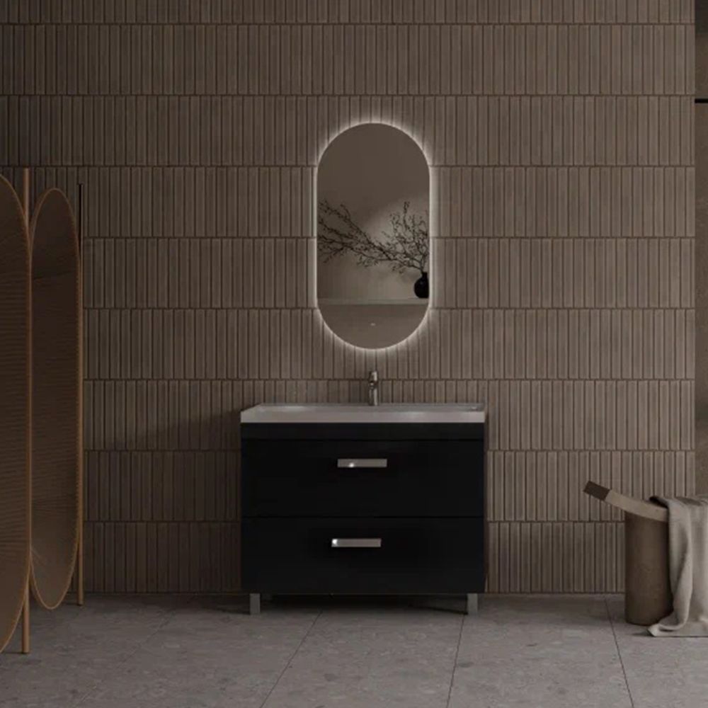 Тумба под раковину напольная Velvex Orlando tn.ORL.CLA.100.2Y графит, 100 см, артикул tn.ORL.CLA.100.2Y графит