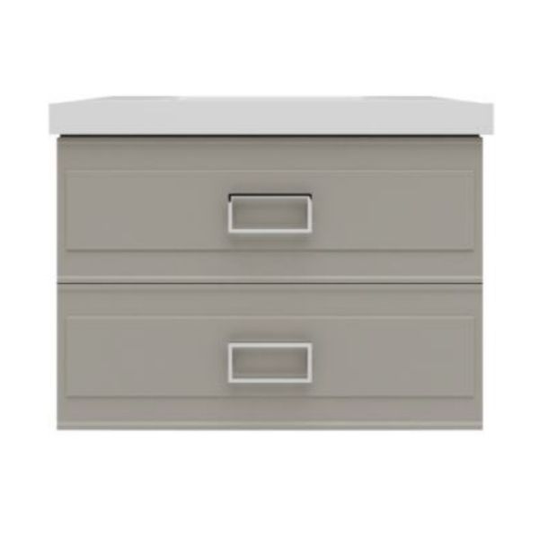 Тумба под раковину подвесная La Fenice Cubo TWIN FNC-01-CUB-C-100-2, бежевая