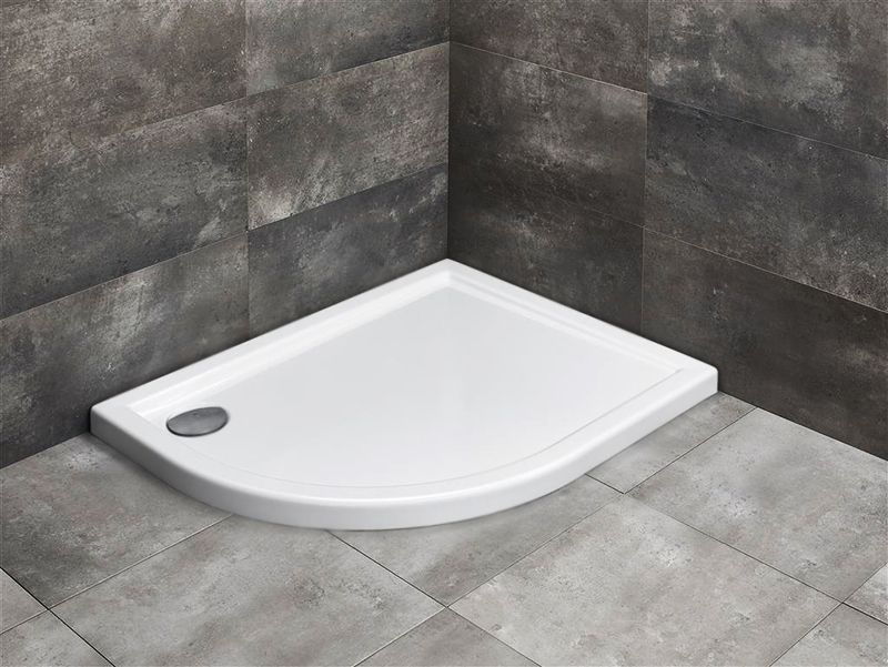 Акриловый поддон для душа Radaway Tasos E 80x100x6 белый, в правый угол