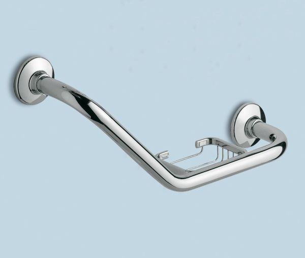 Gedy, поручень гнутый с решеткой, цвет хром