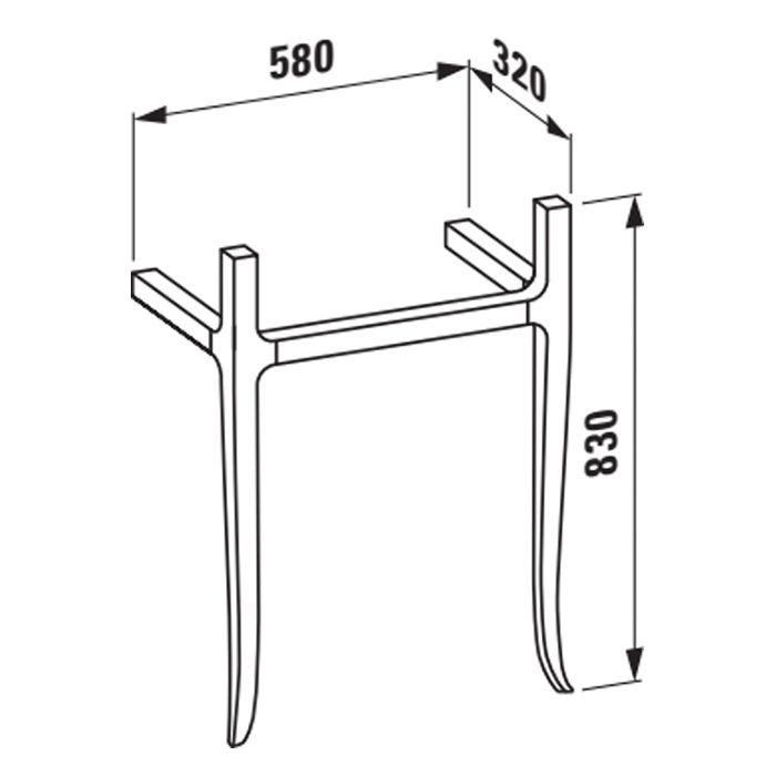 Раковина, Laufen, New Classic, ширина, мм-600, отверстия для смесителя-3, цвет раковины-белый, артикул 8.1385.3.000.108.1