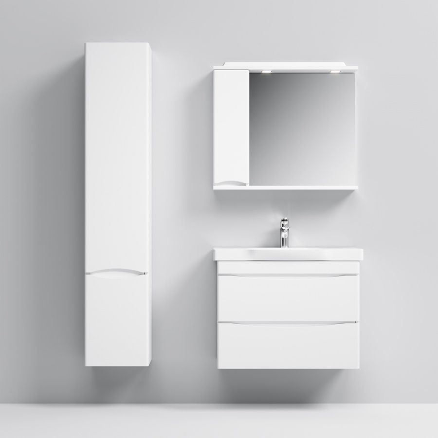 M80CHL0356WG Like, шкаф-колонна, подвесной, левый, 35 см, двери, белый, глянец, шт