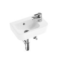 Комплект 5 в 1 Lavinia Boho One 21510483, подвесная фарфоровая раковина 37 см, смеситель, латунный сифон, донный клапан quick-clac, угловые вентили 2 шт.