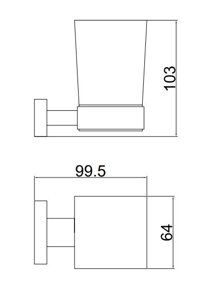 Стакан для ванной комнаты BELZ B90206, хром, артикул B90206
