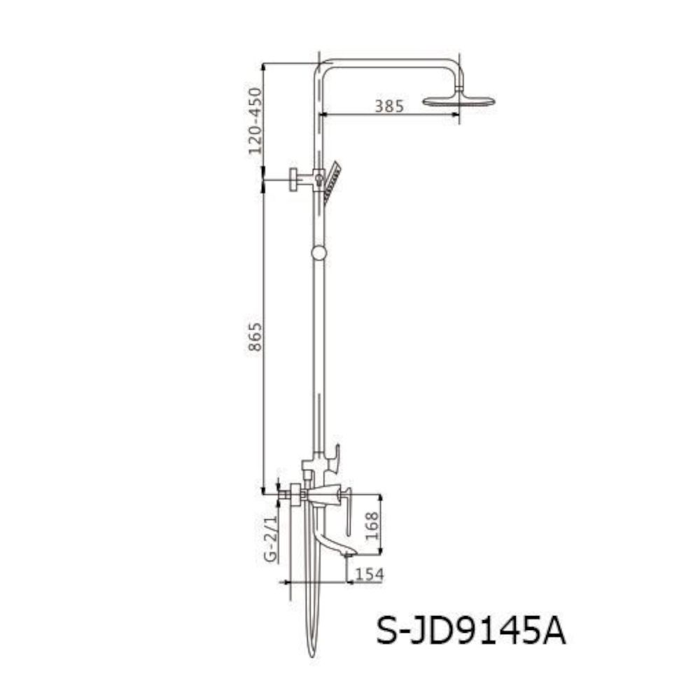 Душевая система Savol S-JD9145AH, черный, артикул S-JD9145AH