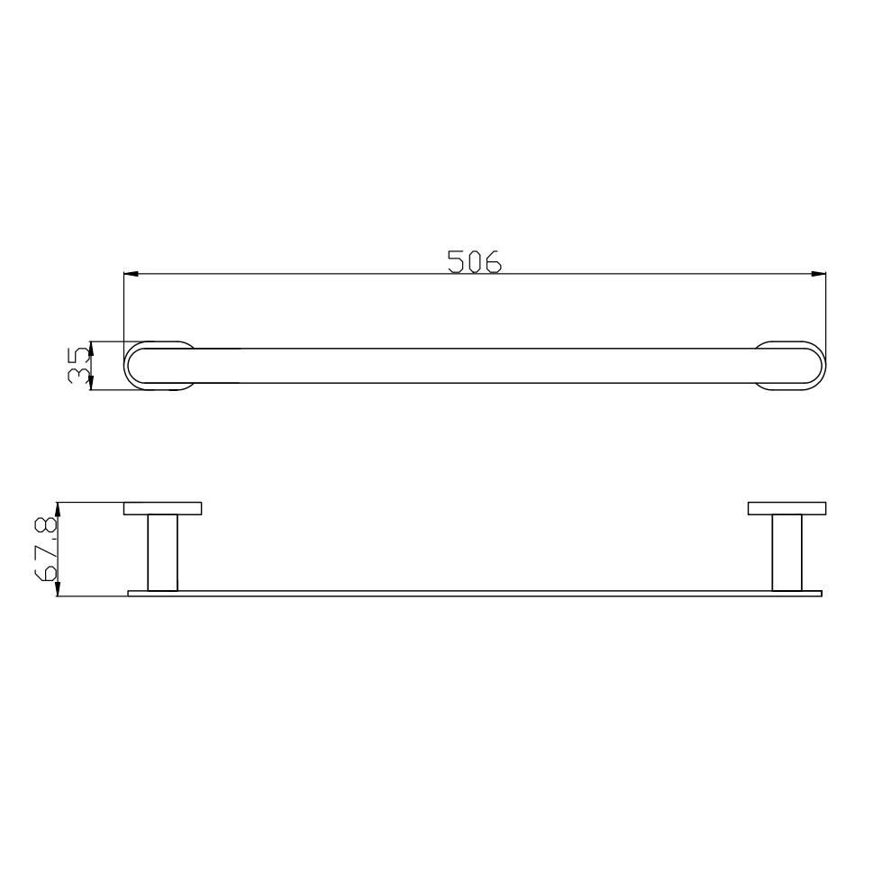 Полотенцедержатель Rav Slezak YUKON YUA0701/50CMATZ, черный/золото