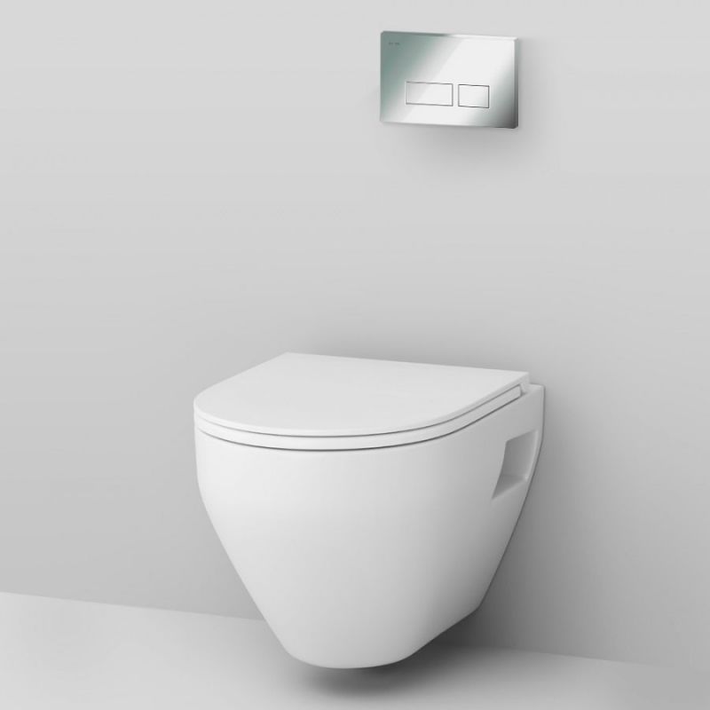 Комплект унитаза с инсталляцией AM.PM Spirit V2.0 FlashClean IS47051.701738 с сиденьем Микролифт и клавишей смыва Хром Комплект унитаза с инсталляцией AM.PM Spirit V2.0 FlashClean IS47051.701738 с сиденьем Микролифт и клавишей смыва Хром