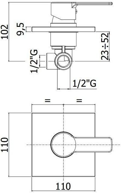Смеситель для душа Paffoni Red RED010CR/М(с внутренней частью), артикул RED010CR/M