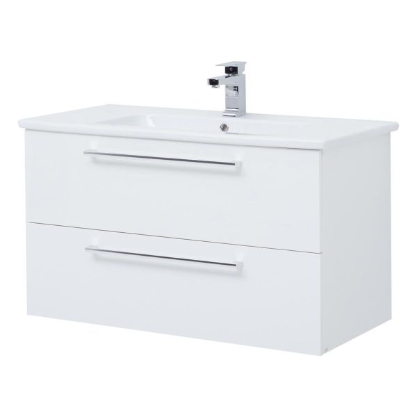 Тумба под раковину подвесная Dreja Gio 100 см, белый