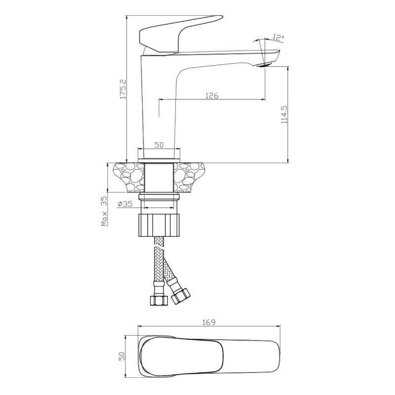 Смеситель для раковины WesnaArt ASTRA AST19-210, хром, артикул AST19-210