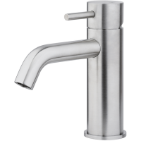 HUBER Lynox Смеситель для раковины на 1 отверстие, без донного клапана, нержавеющая сталь