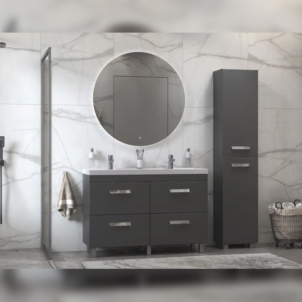 Пенал (40см) Velvex Orlando pn.ORL.40, графит, артикул pn.ORL.40 графит