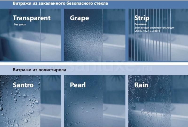 Шторка для ванны Ravak AVDP3-150 белая+тpанспаpент