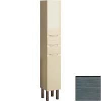 Шкаф пенал SanVit Прима 30 pprim с фактурой под дерево витые ручки Шелк Сталь