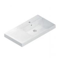 Раковина CUBO правая подвесная\мебельная 90, белая глянцевая