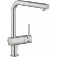 Смеситель для кухни GROHE Minta с выдвижным изливом, суперсталь (32168DC0) Смеситель для кухни GROHE Minta с выдвижным изливом, суперсталь (32168DC0)
