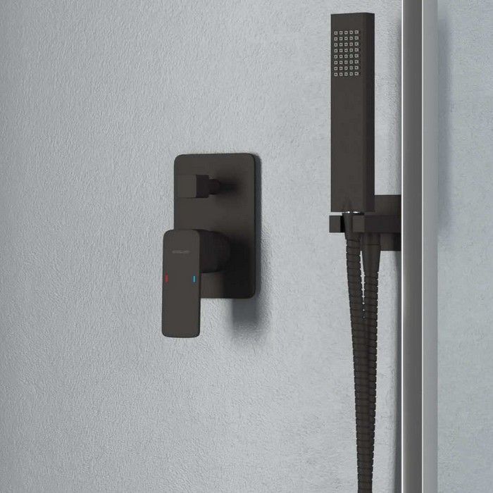 Смеситель для душа скрытого монтажа EXCELLENT Keria AREX.2045BL (черный мат)