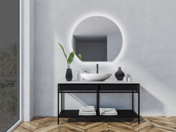 Xpertials Duved Led, зеркало Ø80 см со срезом, 1 датчик: LED подсветка с регулировкой яркости