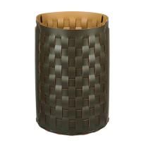 ADJ Круглая корзина для белья Bottega, D40xH57 см., цвет: оливковый/горчичный