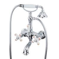 PROVANCE Смеситель для ванны внешний, бел. с декором/хром