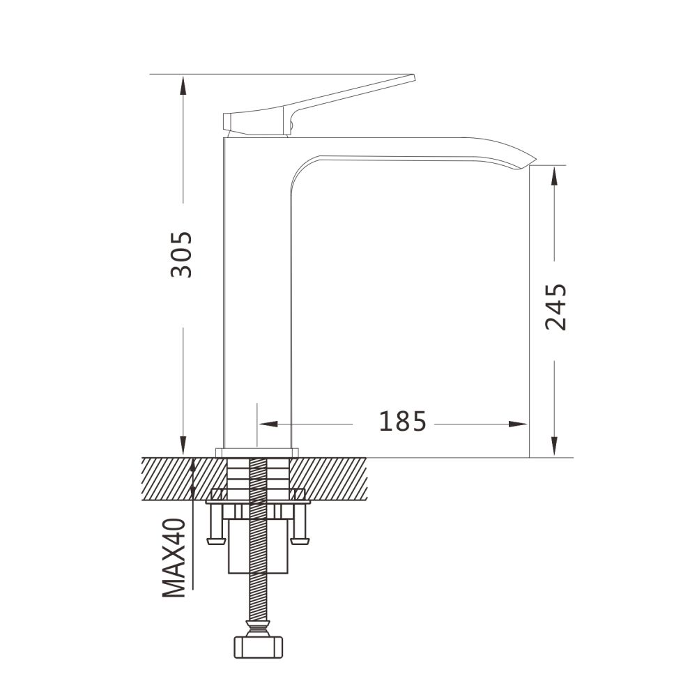 Смеситель для раковины высокий Shevanik S4111C, белый
