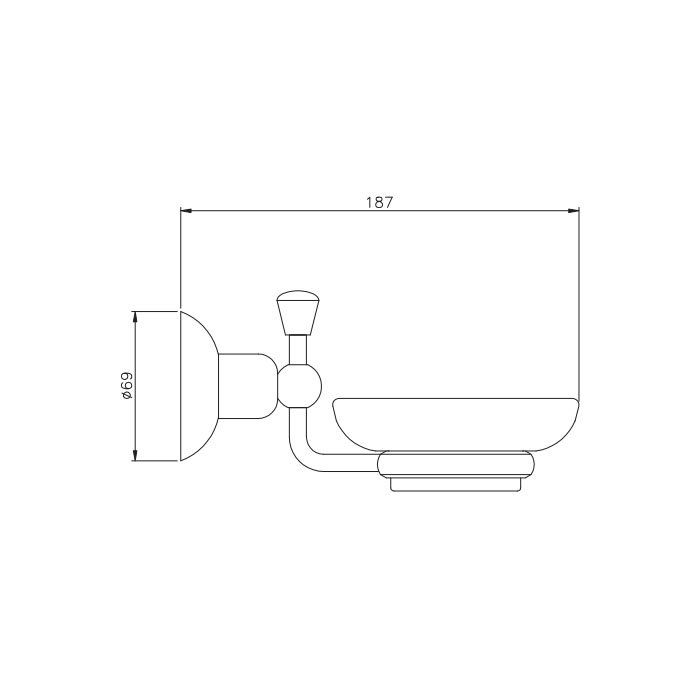 Nicolazzi Cristallo Di Rocca Мыльница подвесная, цвет: белый / золото