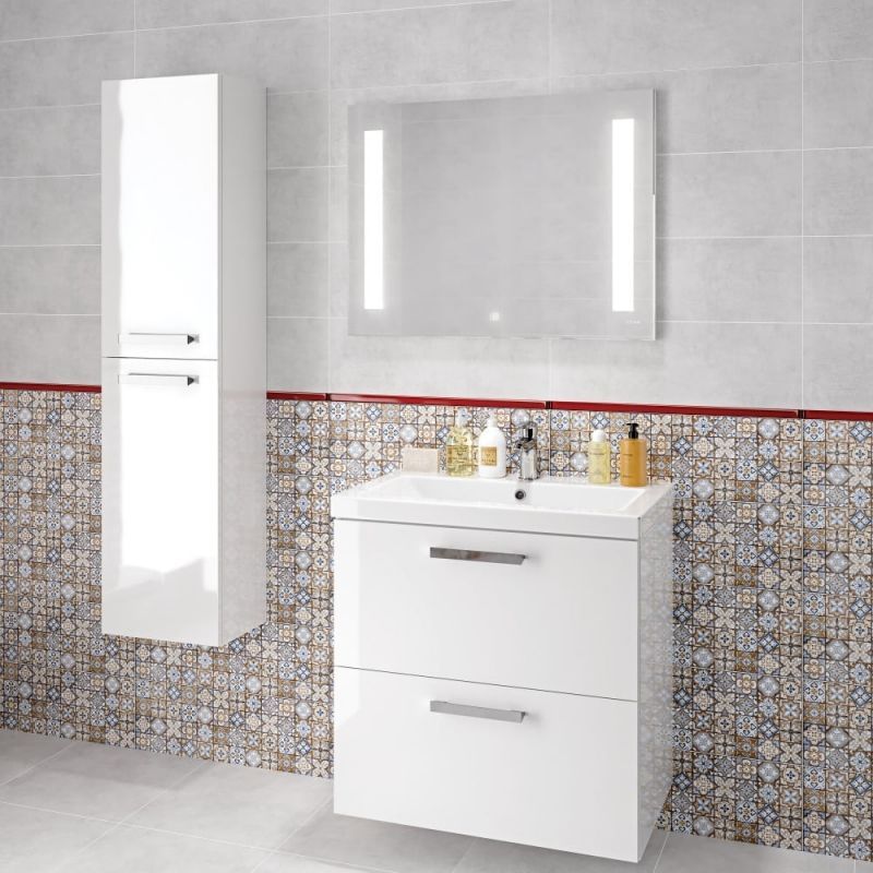 Зеркало Cersanit Led 020 Base 80 KN-LU-LED020*80-b-Os с подсветкой с диммером, артикул KN-LU-LED020*80-b-Os