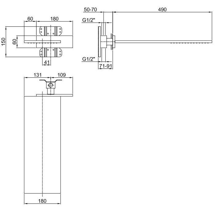 Fantini Venezia Верхний душ, латунь, настенный, цвет: золото плюс