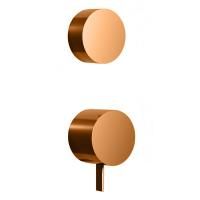 Fantini AF/21 Смеситель для душа, встраиваемый, на 2 источника, (наружняя часть), цвет: Matt Copper PVD