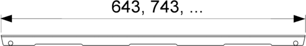 Дизайн-решетка, TECE, TECEdrainlinе, quadratum, ширина, мм-66, длина, мм-1200, высота, мм-22, материал-нержавеющая сталь, декоративная с перфорацией, цвет-нержавеющая сталь