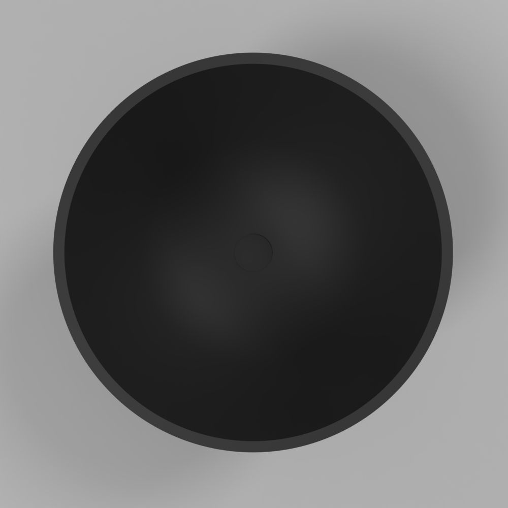 Умывальник WHITECROSS Amethyst D=50 (черный мат) иск. камень