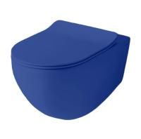 Artceram FILE 2.0 Унитаз подвесной безободковый 36х52 см, с креплениями, цвет blu zaffiro
