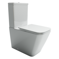 Напольная пристенная чаша унитаза CUBIC Rimless